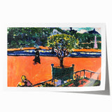 Modern Wall Art: Vibrant Luxembourg Gardens Scene by Sayen