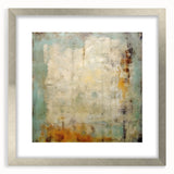 Abstract wall art design featuring colorful strokes in a modern silver frame with a mat, ideal for contemporary home decor. Perfect for adding a stylish touch to any room.