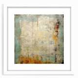 Abstract wall art with colorful strokes in a modern frame, featuring a white mat, ideal for contemporary home decor, adding vibrant accents to any space.