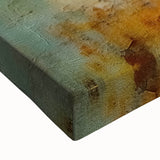 Close-up of an abstract strokes wall art piece on stretched canvas, showcasing vibrant colors and dynamic brushwork, perfect for modern home decor.