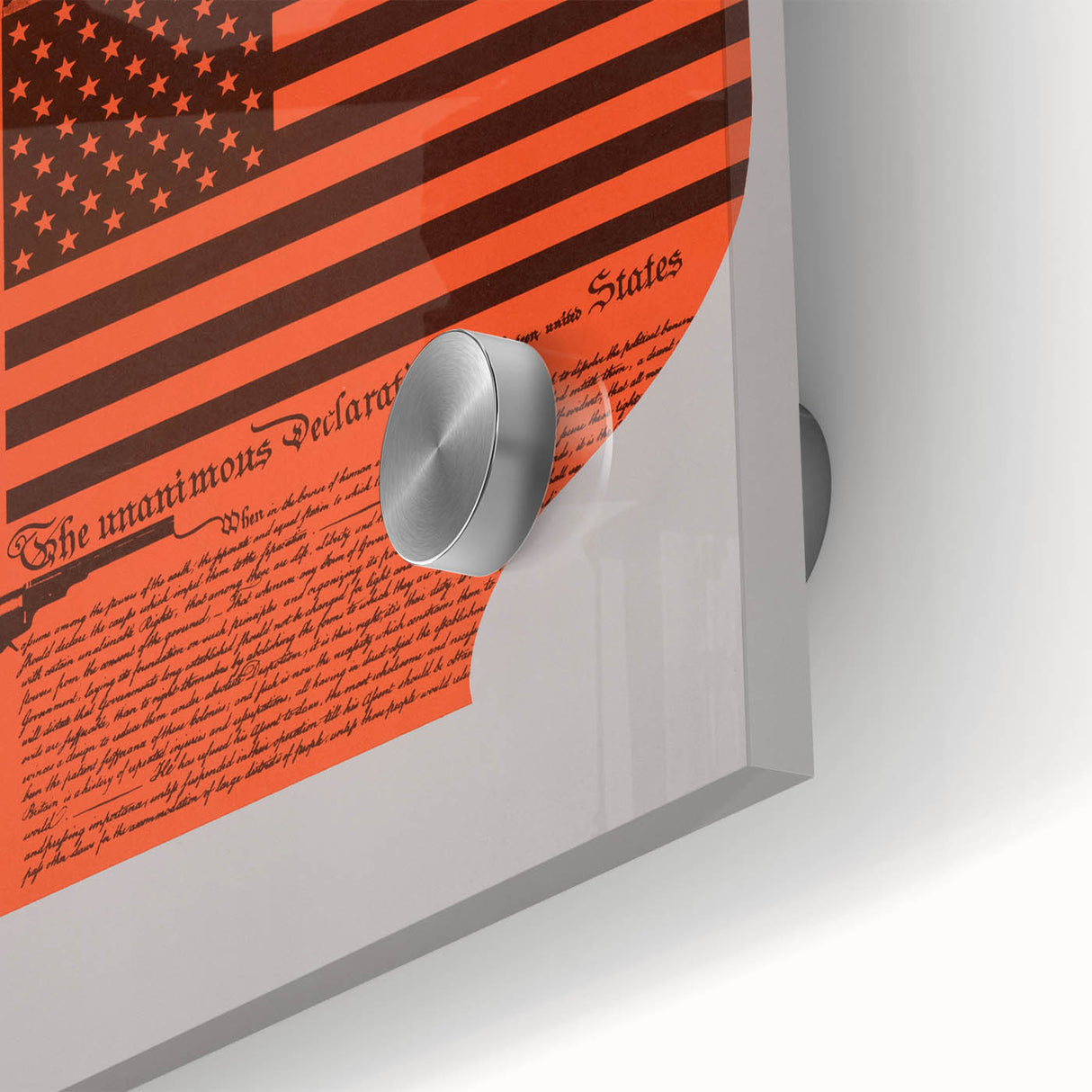 America: The Declaration Art Poster - Bold 1970 Graphic Collage