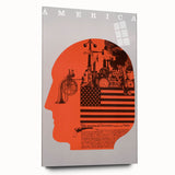 America: The Declaration Art Poster - Bold 1970 Graphic Collage