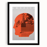 America: The Declaration Art Poster - Bold 1970 Graphic Collage