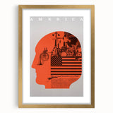 America: The Declaration Art Poster - Bold 1970 Graphic Collage