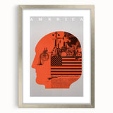 America: The Declaration Art Poster - Bold 1970 Graphic Collage