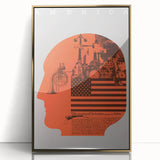 America: The Declaration Art Poster - Bold 1970 Graphic Collage