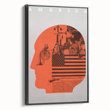 America: The Declaration Art Poster - Bold 1970 Graphic Collage