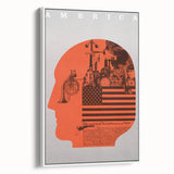 America: The Declaration Art Poster - Bold 1970 Graphic Collage