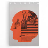America: The Declaration Art Poster - Bold 1970 Graphic Collage