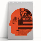 America: The Declaration Art Poster - Bold 1970 Graphic Collage