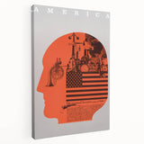 America: The Declaration Art Poster - Bold 1970 Graphic Collage