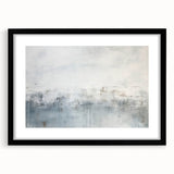 Abstract strokes wall art in a black frame with mat, showcasing a modern design featuring vibrant colors and dynamic patterns, ideal for contemporary decor.