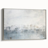 Framed canvas wall art showcasing abstract silver strokes on a textured background, ideal for modern decor, enhancing any living space with elegance.