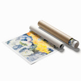 Yellow and Blue Watercolor Flowers - Charles Demuth (1915)