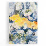 Yellow and Blue Watercolor Flowers - Charles Demuth (1915)