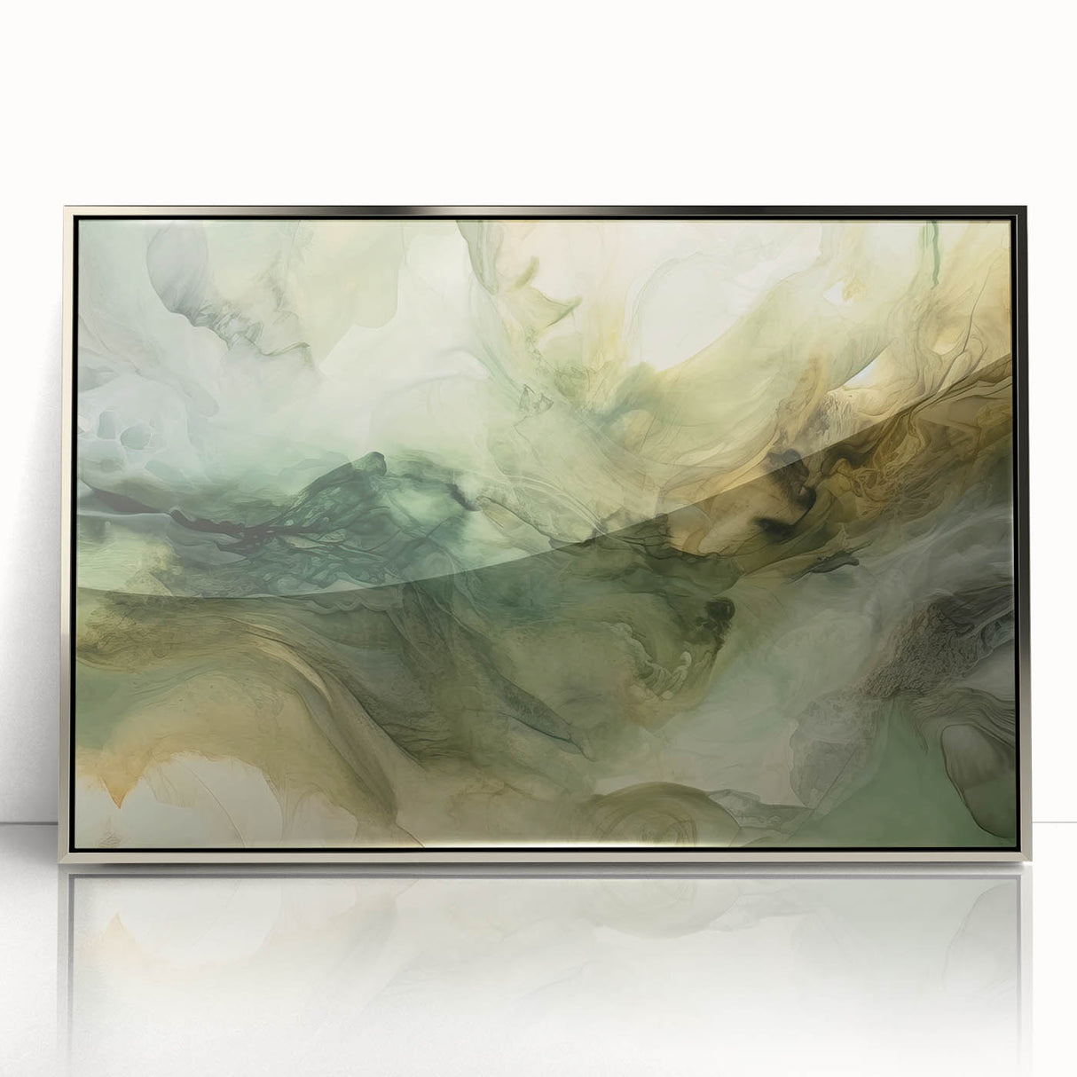 Framed acrylic wall art featuring abstract silver strokes on a white background, ideal for modern home decor, enhancing living spaces with elegance.