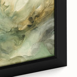 Close-up of framed abstract strokes wall art on canvas, showcasing vibrant colors and dynamic brushwork, ideal for modern home decor and art enthusiasts.
