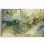 Abstract wall art featuring bold, colorful strokes on a stretched canvas, perfect for modern décor. Ideal for enhancing living spaces with a vibrant artistic touch.