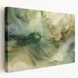 Abstract strokes wall art displayed on a stretched canvas, showcasing vibrant colors and dynamic patterns, ideal for modern home decor enhancement.