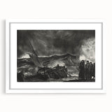 Modern Wall Art: Dramatic Seascape in Black and White by Bellows
