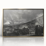 Modern Wall Art: Dramatic Seascape in Black and White by Bellows