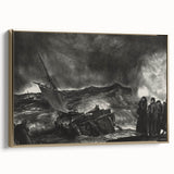 Modern Wall Art: Dramatic Seascape in Black and White by Bellows