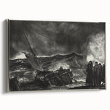 Modern Wall Art: Dramatic Seascape in Black and White by Bellows