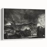 Modern Wall Art: Dramatic Seascape in Black and White by Bellows