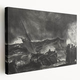 Modern Wall Art: Dramatic Seascape in Black and White by Bellows