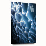 Acrylic glass landscape artwork showcasing a side view of a cave scene, featuring vibrant colors and intricate details, perfect for modern home decor.