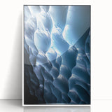 Framed acrylic artwork showcasing a vibrant cave landscape, featuring rich colors and intricate details, ideal for modern home decor and art enthusiasts.