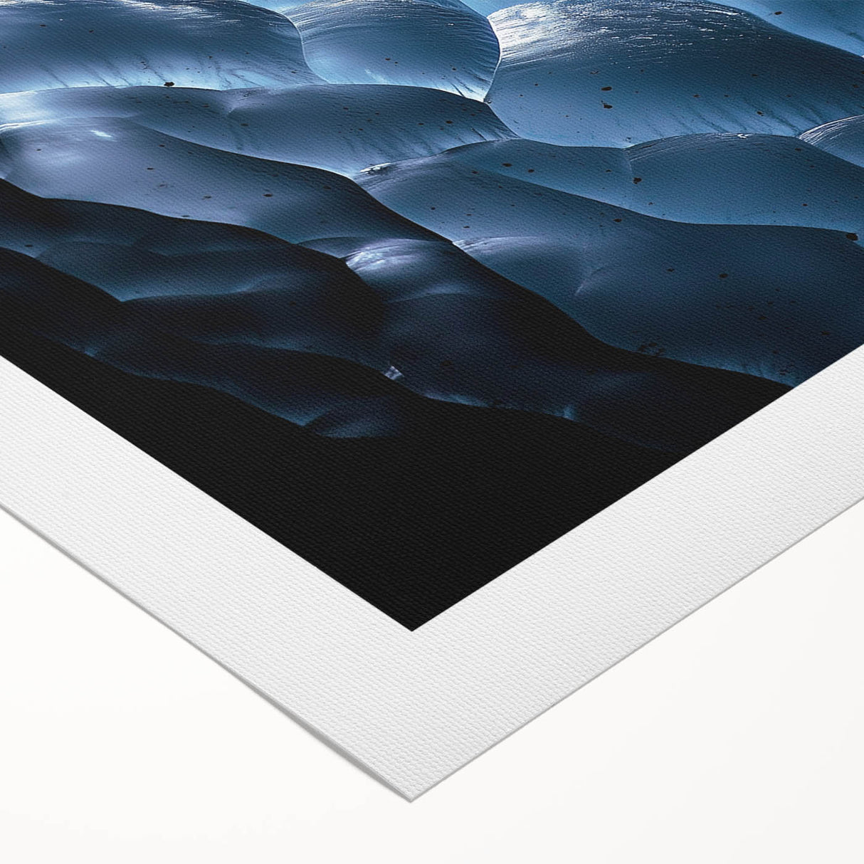 Rolled canvas artwork showcasing a vibrant landscape scene with intricate cave details, designed for stylish home decor, and securely packaged in a protective tube.