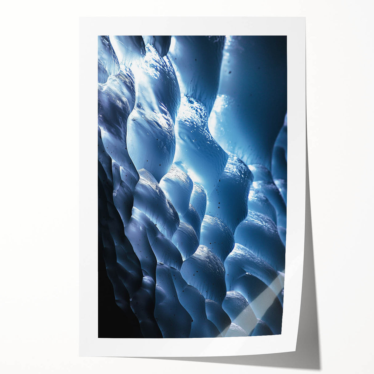 Stunning rolled print showcasing a vibrant landscape of caves, featuring intricate details and rich colors, perfect for enhancing home decor.