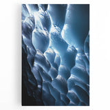 Stretched canvas artwork depicting a serene landscape with intricate cave formations, showcasing earthy tones and detailed textures, ideal for home decor.