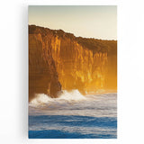 Stretched canvas artwork depicting a breathtaking cliffside landscape, showcasing vibrant colors and intricate details that evoke a sense of tranquility and adventure. Perfect for home decor or office spaces, this piece enhances any interior with its natural beauty and scenic charm.