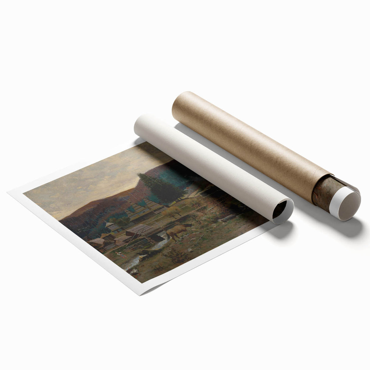 Classic Romantic Paintings: Volovec Landscape Romanticism Wall Art