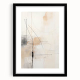 Contemporary Dining Art Pieces - Abstract Beige & Black Wall Décor