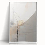 Contemporary Dining Art Pieces - Abstract Beige & Black Wall Décor