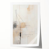Contemporary Dining Art Pieces - Abstract Beige & Black Wall Décor