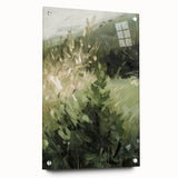 Serene Nature Living Room Wall Art – Green & Beige Landscape Canvas