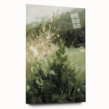 Serene Nature Living Room Wall Art – Green & Beige Landscape Canvas
