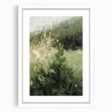 Serene Nature Living Room Wall Art – Green & Beige Landscape Canvas