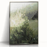 Serene Nature Living Room Wall Art – Green & Beige Landscape Canvas