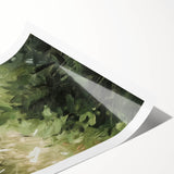 Serene Nature Living Room Wall Art – Green & Beige Landscape Canvas