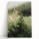 Serene Nature Living Room Wall Art – Green & Beige Landscape Canvas