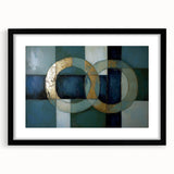 Abstract geometric frame in matte black finish showcasing a modern design, ideal for elegant home decor or gallery displays, enhancing contemporary aesthetics.