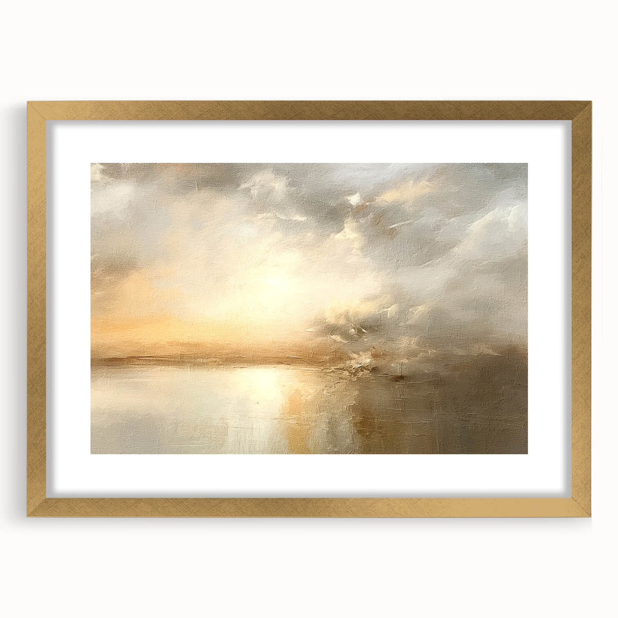Abstract landscape wall art framed in gold, showcasing vibrant colors and intricate details, perfect for enhancing home decor and artistic ambiance.