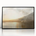 Framed black acrylic wall art showcasing an abstract landscape design with rich textures and vibrant colors, perfect for modern home decor.