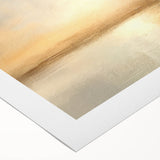 Abstract landscape wall art on rolled canvas, showcasing vibrant hues of blue, green, and orange. Ideal for modern home decor, it adds a dynamic touch to any space.