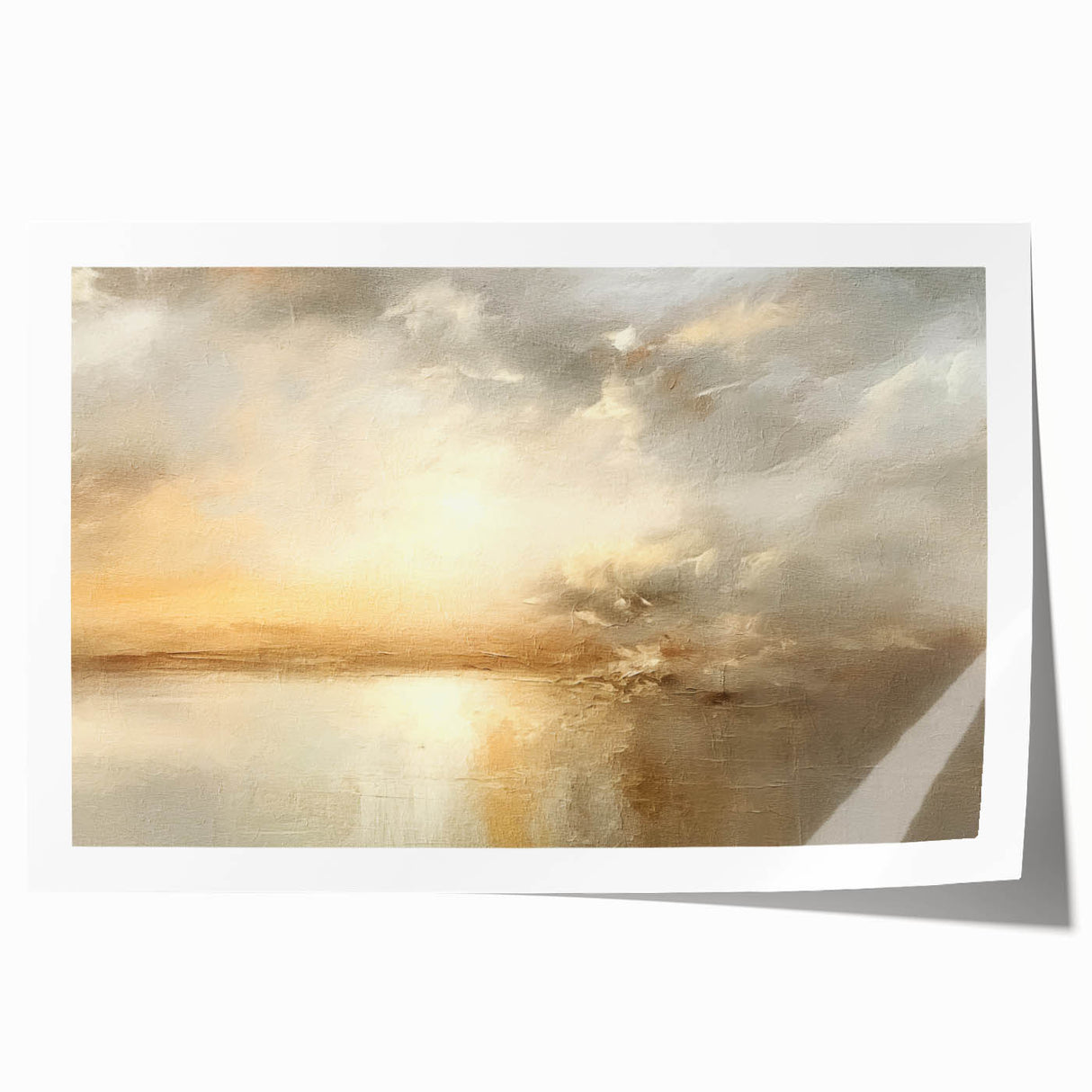 Abstract landscape wall art print showcasing vibrant colors and fluid shapes, rolled and ready for framing, ideal for modern decor enhancement.